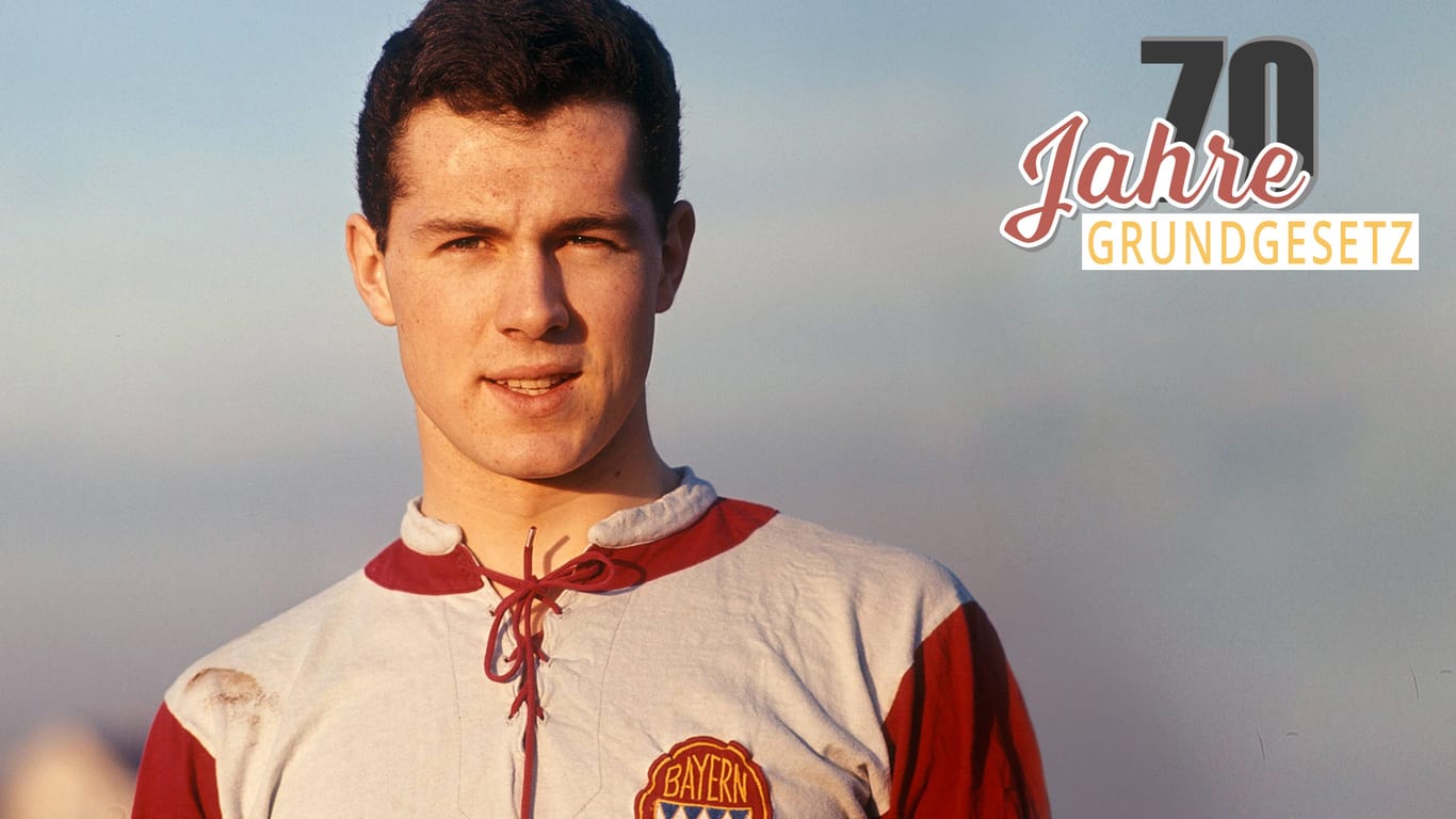Ein Leben beim FC Bayern: Franz Beckenbauer im August 1963.