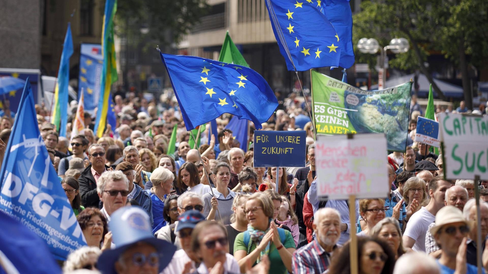 Pro-Europa-Demonstration in Köln.