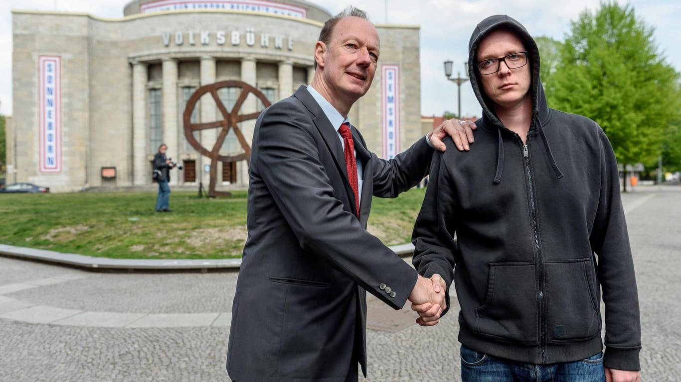 Martin Sonneborn und Nico Semsrott, die Spitzenkandidaten von "Die Partei", bei der Europawahl 2019.