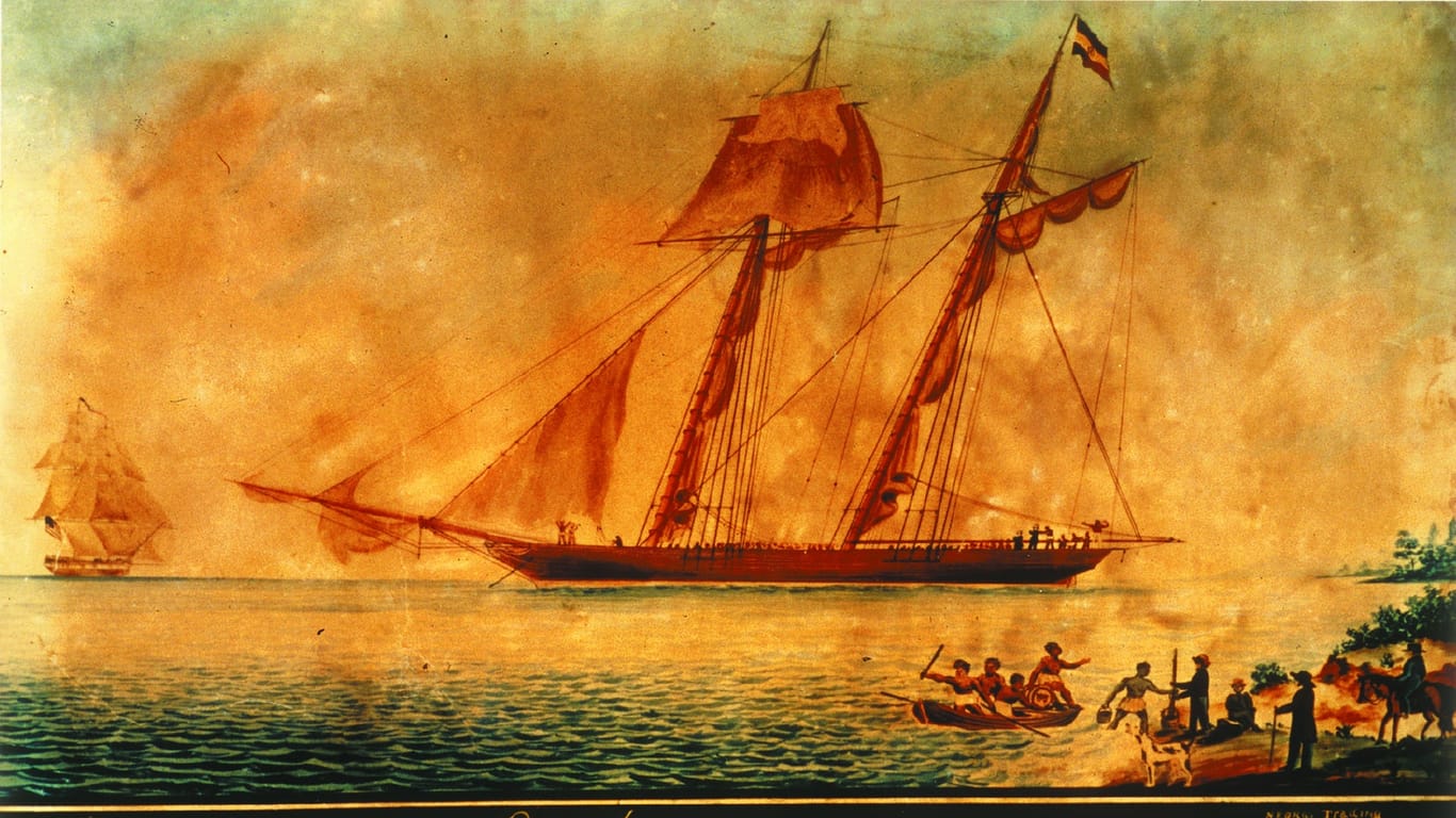 Das Sklavenschiff "La Amistad": "Clotilda" sah diesem Schiff sehr ähnlich.