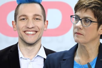 Rezo und Annegret Kramp-Karrenbauer: Der Youtuber hatte in einem Video die CDU kritisiert.