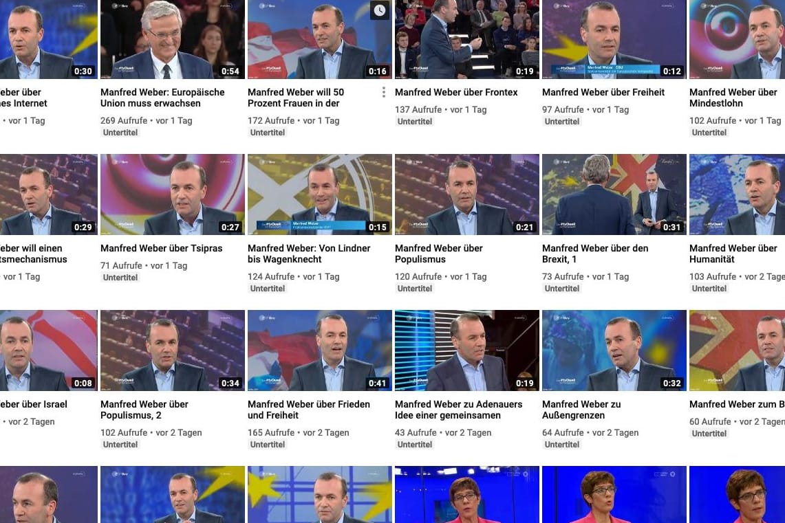 Aufgeräumt: Die CDU hatte Material von ARD und ZDF unbearbeitet in ihrem YouTube-Kanal hochgeladen und nahm es dann eilig offline.