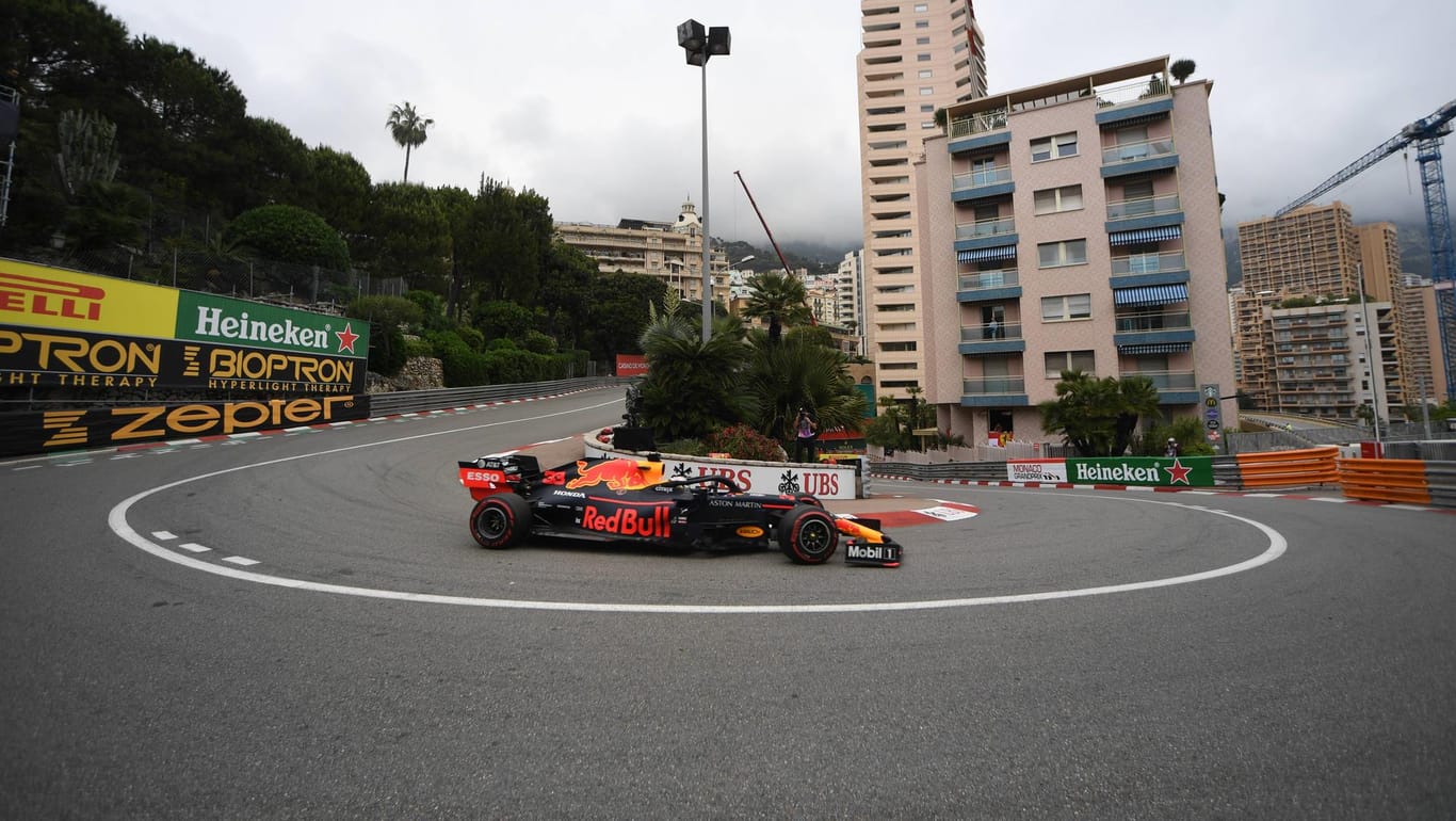 Auf der Strecke in Monaco: Red-Bull-Pilot Max Verstappen.