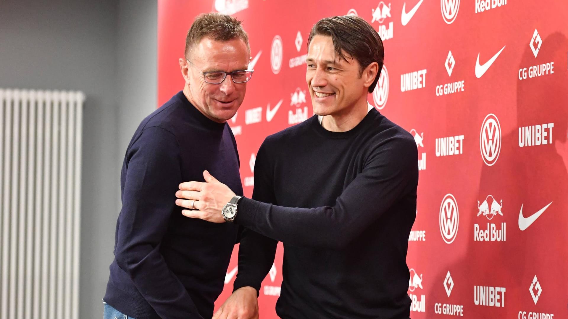 Ralf Rangnick (l.) und Niko Kovac: Die beiden Trainer messen sich mit ihren Teams erneut im Pokalfinale.