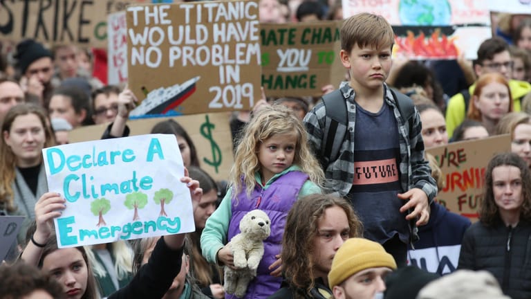 Klimaproteste in Melbourne: Über 300.000 Kinder haben die Schule am 24. Mai ausfallen lassen.