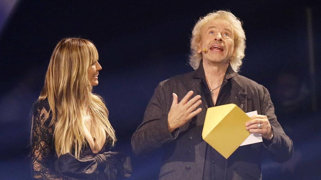 Thomas Gottschalk: Neben Heidi Klum wirkte er nicht unbedingt begeistert.