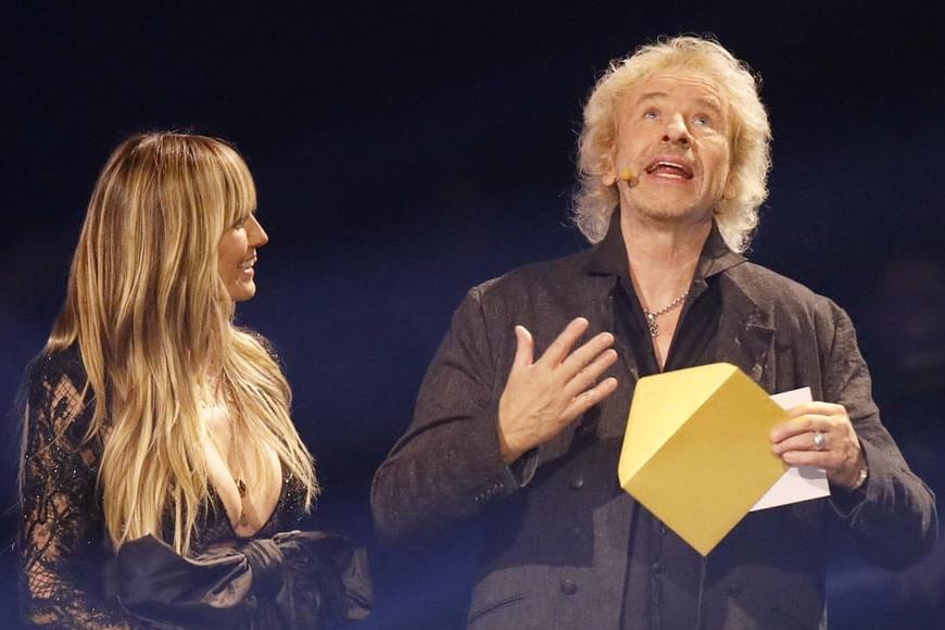 Thomas Gottschalk: Neben Heidi Klum wirkte er nicht unbedingt begeistert.