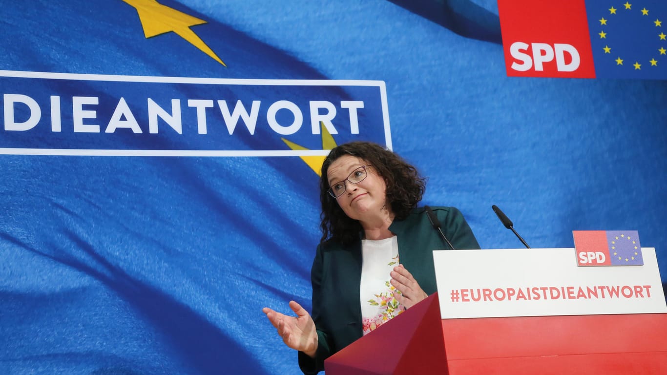 Andrea Nahles: Die SPD gehört zu den großen Verlierern der Europawahl.