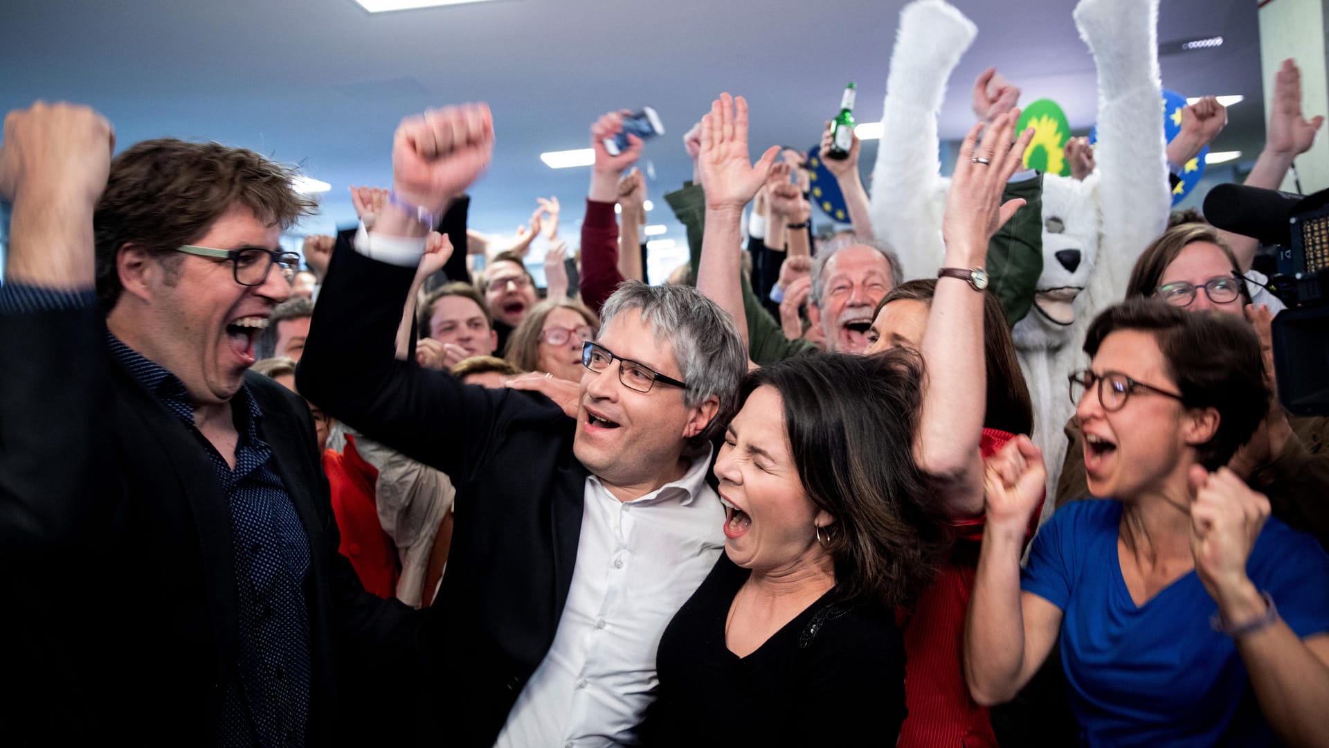 Grünen-Politiker Kellner, Giegold, Baerbock und Neumann.