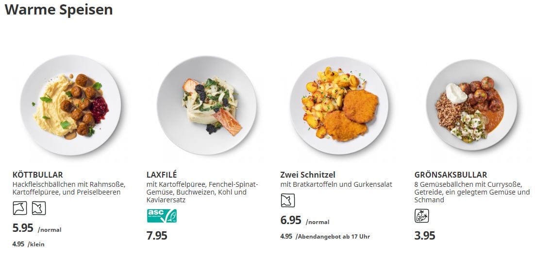 Derzeit im Sortiment: Schon jetzt gibt es bei Ikea Fleischbällchen und Gemüsebällchen.