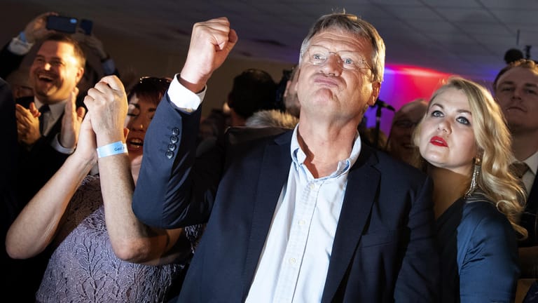AfD-Spitzenkandidat Jörg Meuthen: Vor allem mit Migrationsthemen konnte die Partei punkten.