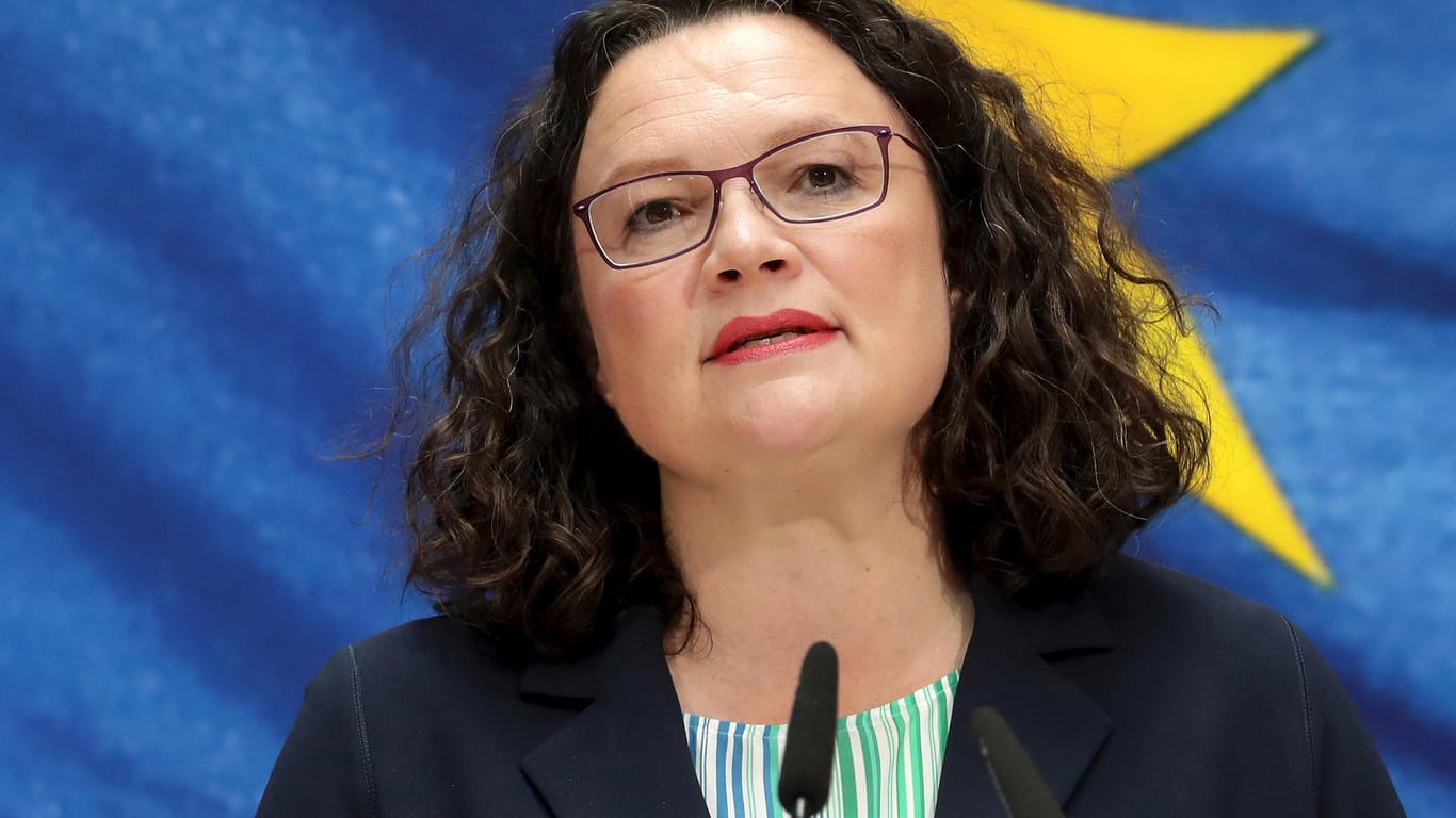 Andrea Nahles: Die SPD-Chefin und -Fraktionschefin stellt sich nächste Woche in der Fraktion einer möglichen Abwahl.