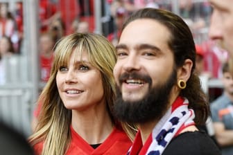 Heidi Klum und ihr Verlobter Tom Kaulitz beim Fußball.