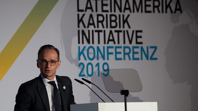 Bundesaußenminister Heiko Maas spricht zur Eröffnung der Lateinamerika- und Karibik-Konferenz im Auswärtigen Amt.