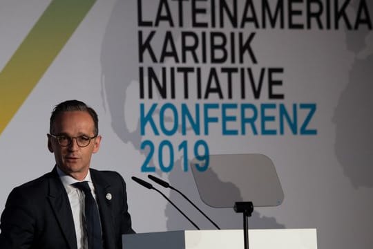 Bundesaußenminister Heiko Maas spricht zur Eröffnung der Lateinamerika- und Karibik-Konferenz im Auswärtigen Amt.