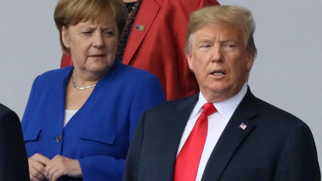 Merkel, Trump beim Nato-Gipfel im Juli 2018: "Der Präsident hat seine Meinung, ich habe meine"
