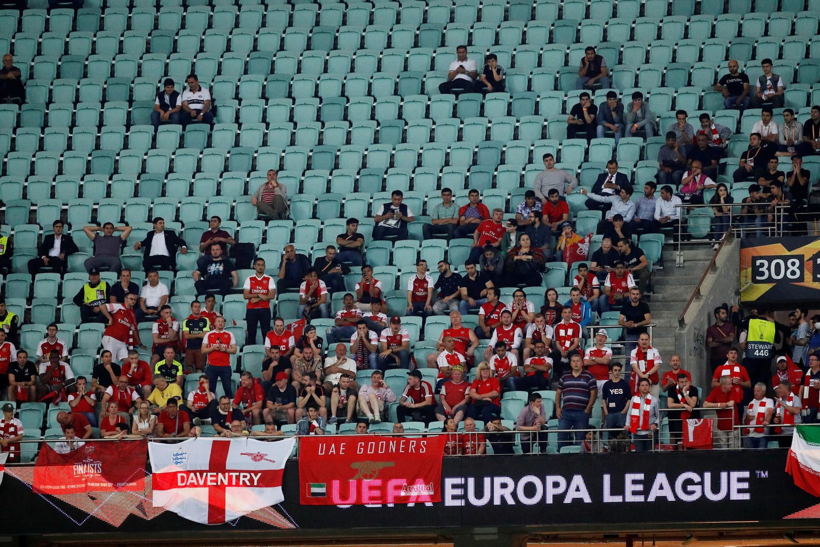 Trotz Europa-League-Finale: Viele freie Stadion in Baku.