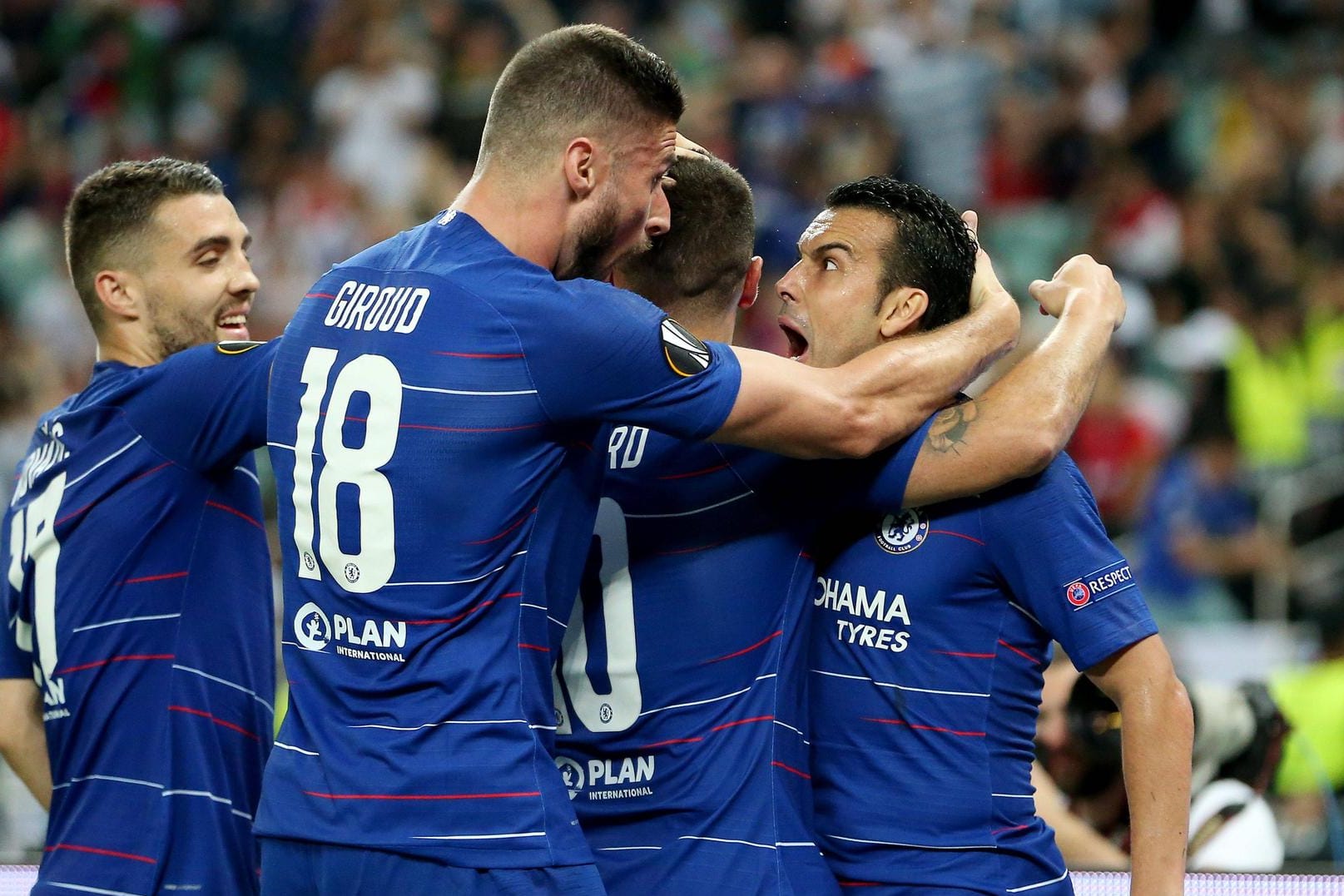 Erfolgstruppe: Der FC Chelsea feiert den Europa-League-Titel in Baku.