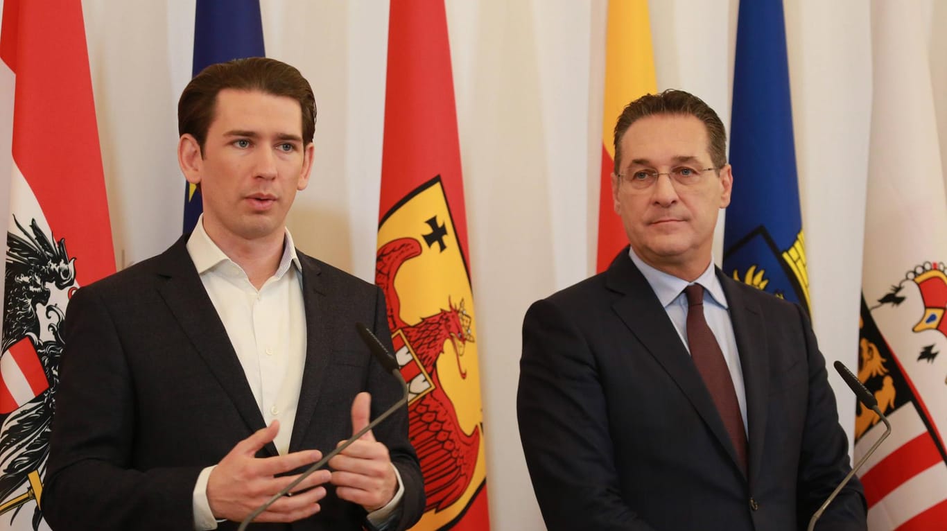 Sebastian Kurz (l.) und Heinz-Christian Strache: Der FPÖ-Politiker Strache trat infolge der Ibiza-Affäre als Minister zurück.