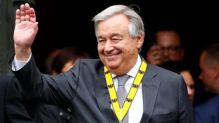 António Guterres: Der UN-Generalsekretär ist für seine Arbeit mit dem Karlspreis gewürdigt worden.