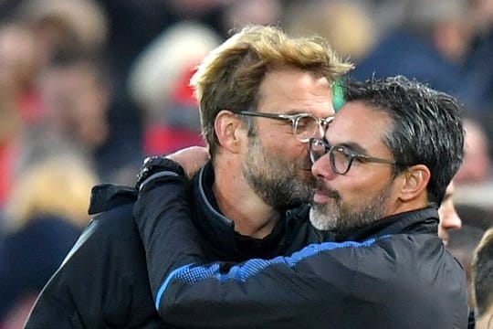 Jürgen Klopp (l) hält viel von David Wagner.