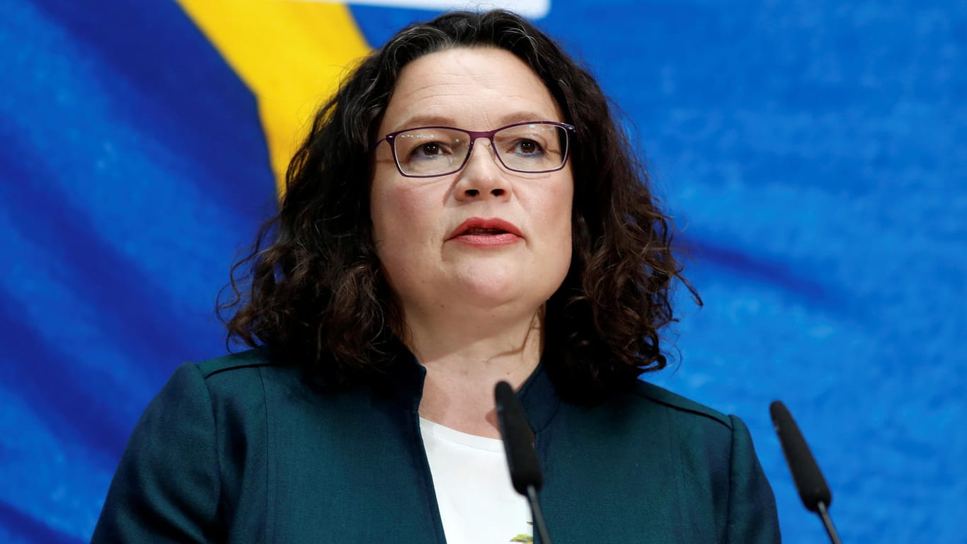 Andrea Nahles: Die Fraktionsvorsitzende der Sozialdemokraten im Bundestag steht unter Druck.
