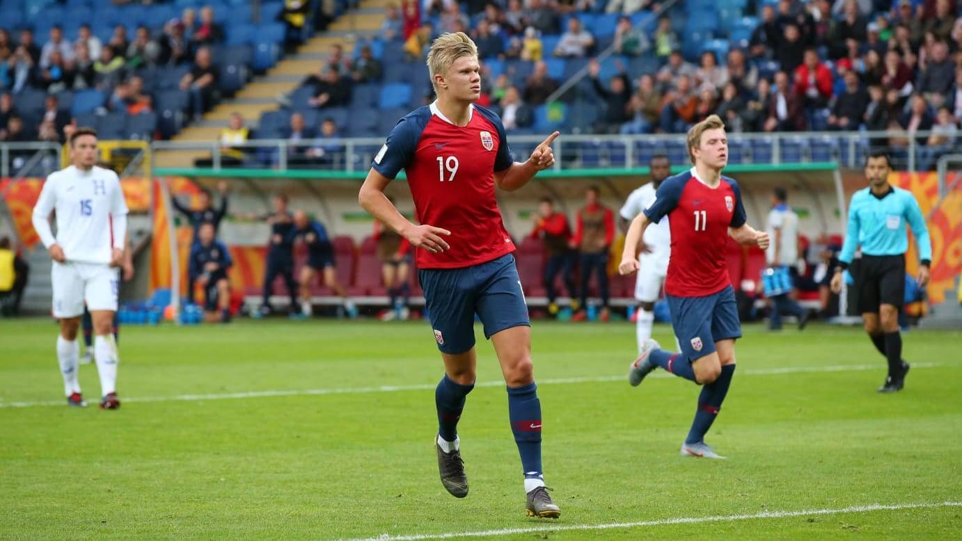 Erling Haland (Mitte) hat gegen Honduras viel Grund zum Jubeln. Erling Haland (Mitte) hat gegen Honduras viel Grund zum Jubeln.