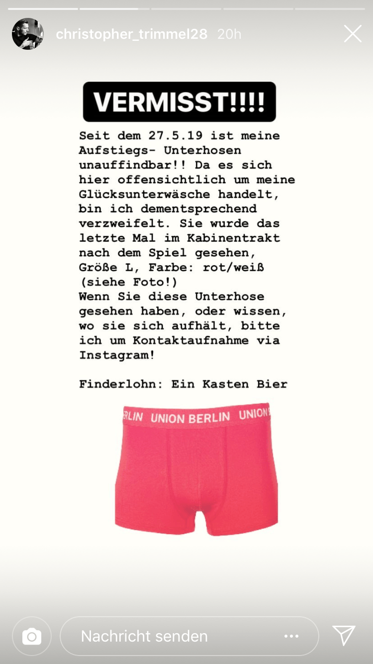 In seiner Instagram-Story suchte Christopher Trimmel nach Hilfe.