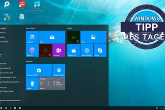 Windows 10 Startbildschirm: Die Objekte auf dem Desktop lassen sich mit einem Trick verbergen.