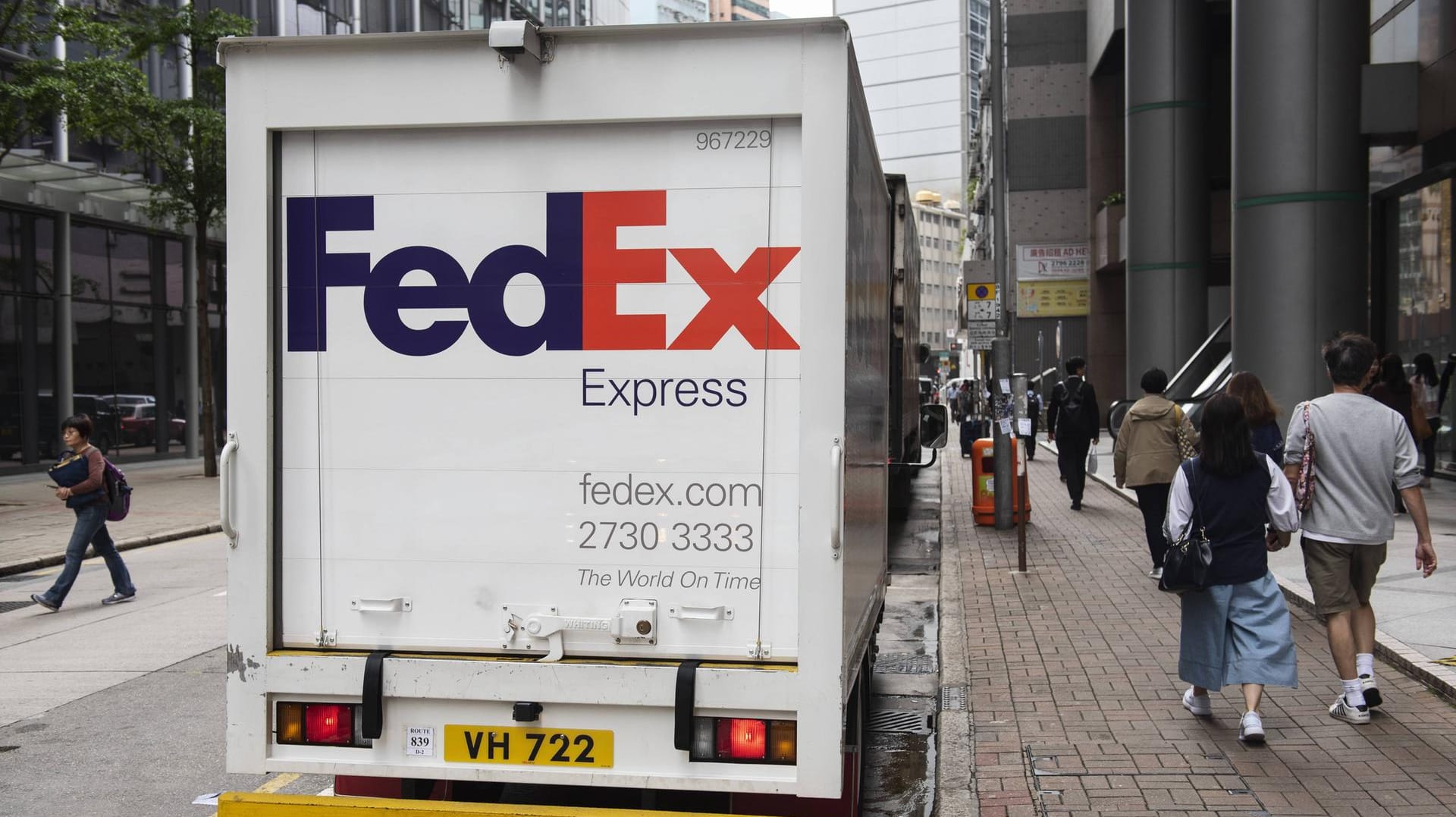 Lieferwagen in Hongkong: Dem US-Unternehmen Fedex droht Ärger mit China.