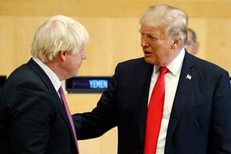 US-Präsident Donald Trump im Herbst 2017 im Gespräch mit Boris Johnson.
