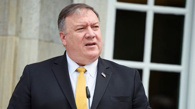 US-Außenminister Mike Pompeo am Freitag nach einem Treffen mit Außenminister Heiko Maas.