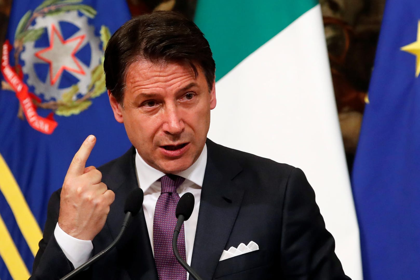 Premierminister Giuseppe Conte: Ist verärgert über den Streit der Koalitionspartner.