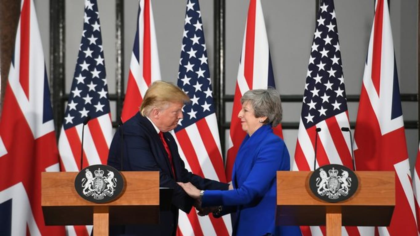 Theresa May und Donald Trump während ihrer gemeinsamen Pressekonferenz.