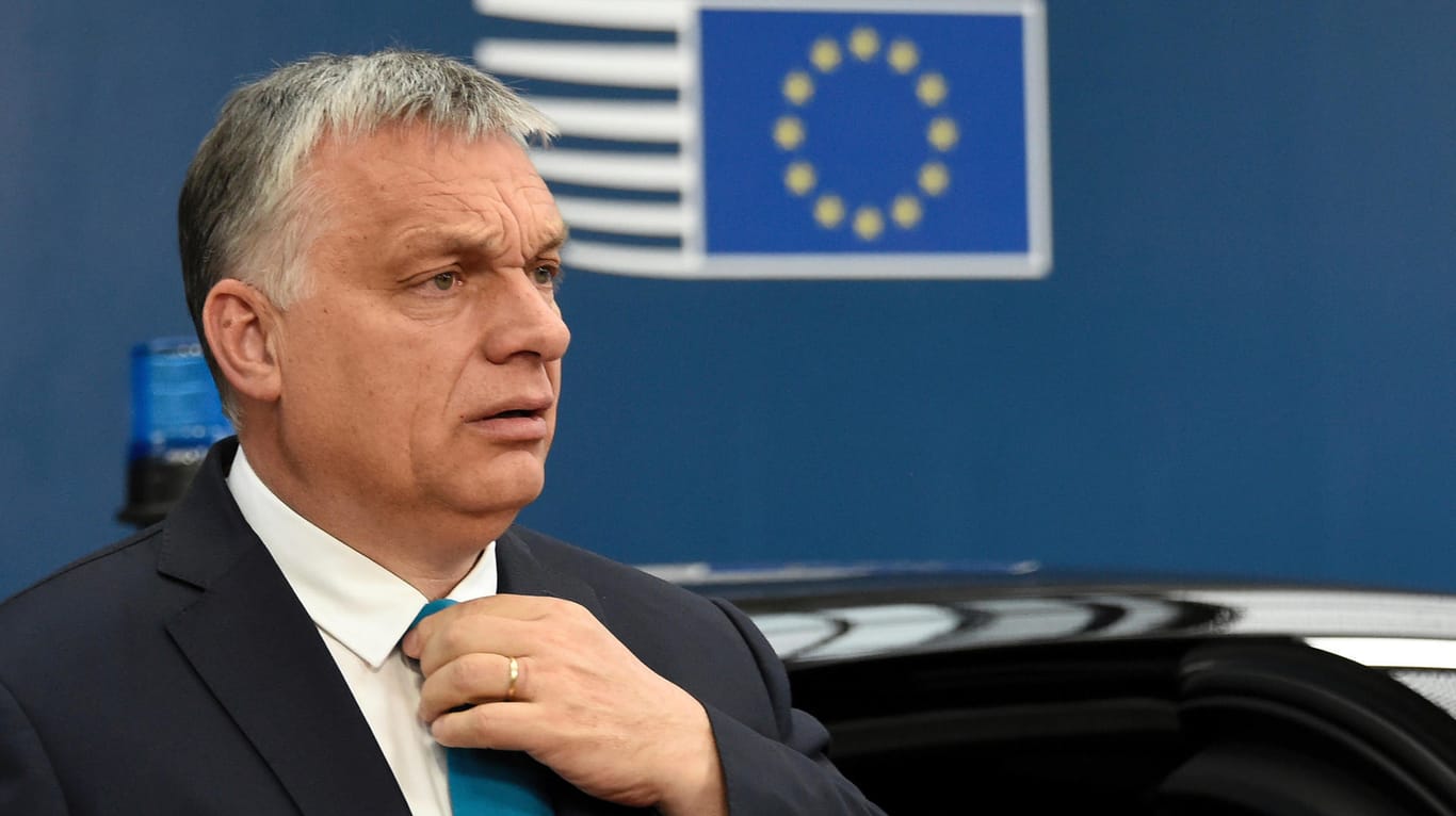 Viktor Orban in Brüssel: Seit März ist die Fidesz-Mitgliedschaft in der EVP ausgesetzt, weil der ungarische Premier immer wieder die EU attackierte.