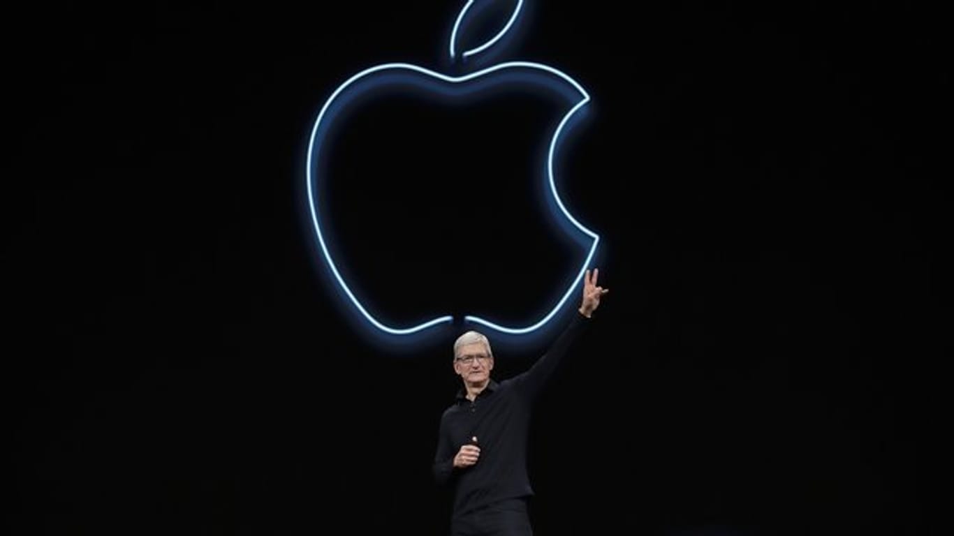 Tim Cook, CEO von Apple, spricht auf der Apple-Entwicklerkonferenz WWDC.