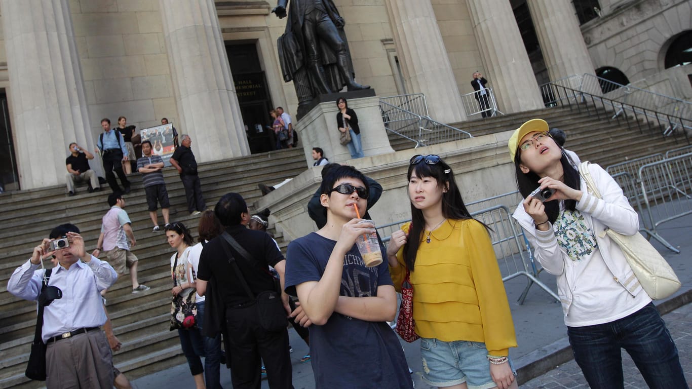 Chinesische Touristen in New York: Im Jahr 2018 reisten etwa 2,9 Millionen Chinesen nach Amerika.