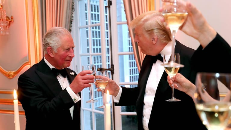 Prince Charles, Donald Trump gestern in Winfield House.