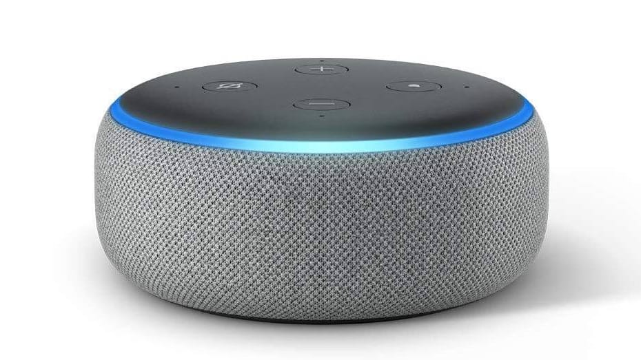 Das Herstellerbild zeigt ein Amazon Echo Dot: Die Innenminister wollen die Daten von solchen Sprachassistenten auswerten und vor Gericht verwenden können.