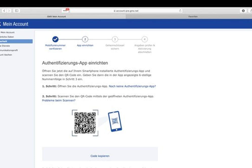 Kunden des Mailanbieters GMX können ihr Konto nun auch mit einem zweiten Sicherheitsfaktor schützen.