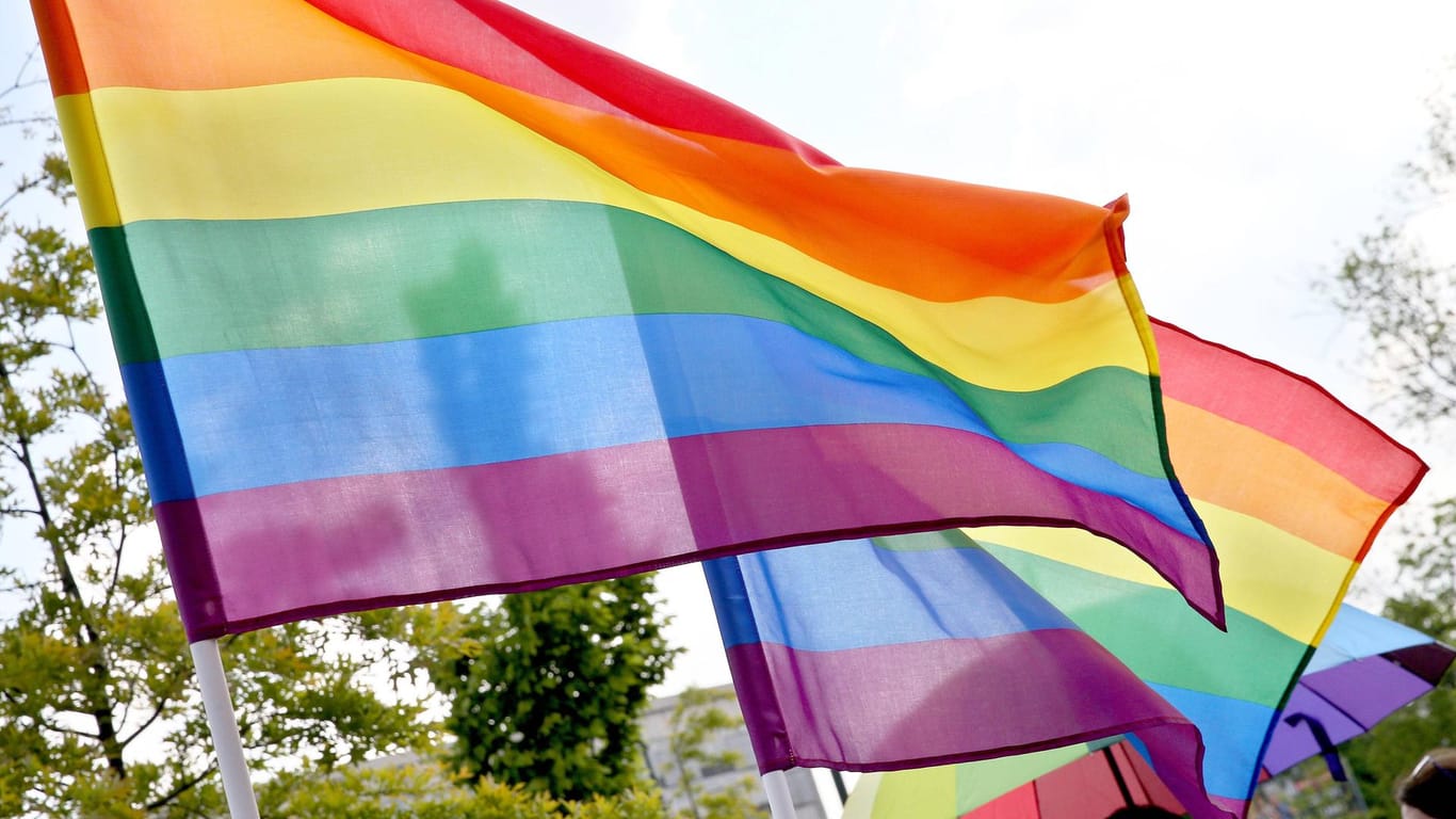 Eine Regenbogenflagge für die "Ehe für alle": Ein Professor steht wegen Verleumdung vor Gericht. (Symbolbild)