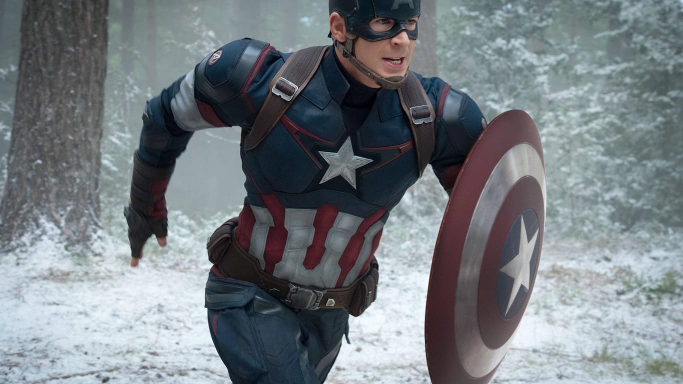 Captain America ist im Kampf.