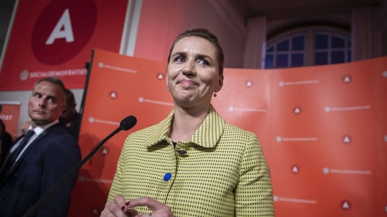 Strahlende Siegerin: Mette Frederiksen, Vorsitzende der sozialdemokratischen Partei von Dänemark.
