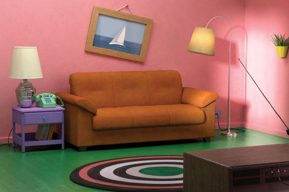 Das Wohnzimmer der "Simpsons": Der schwedische Möbelhersteller bietet nun Möbel aus beliebten TV-Serien an.