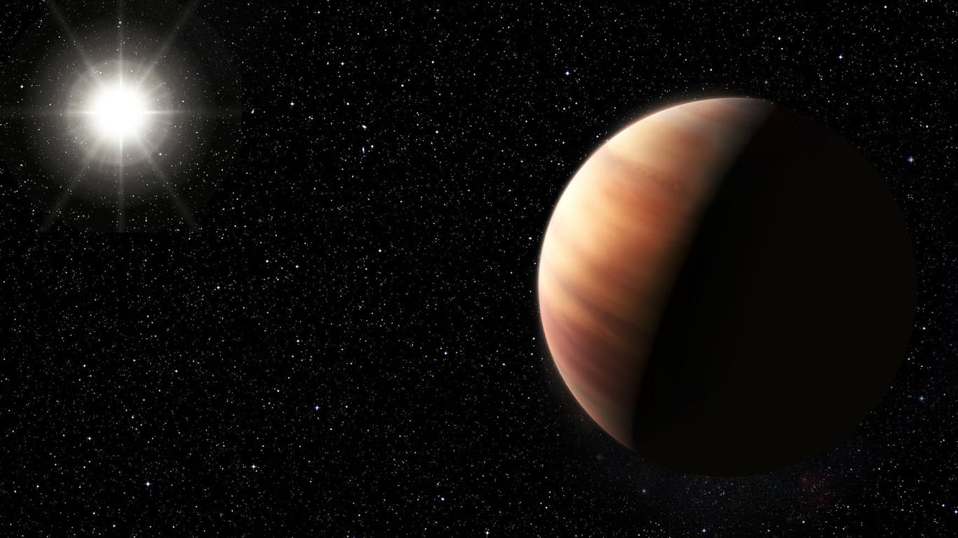 Diese künstlerische Darstellung zeigt einen Exo-Planten (r) der einen Stern umkreist: Erstmals darf die deutsche Öffentlichkeit einen Exoplaneten und seinen Stern benennen.