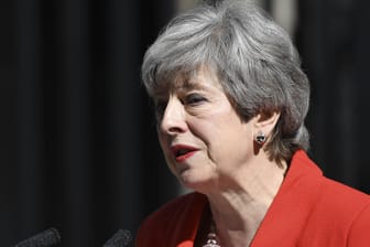 Theresa May bei ihrer Rücktrittsankündigung Ende Mai in London.