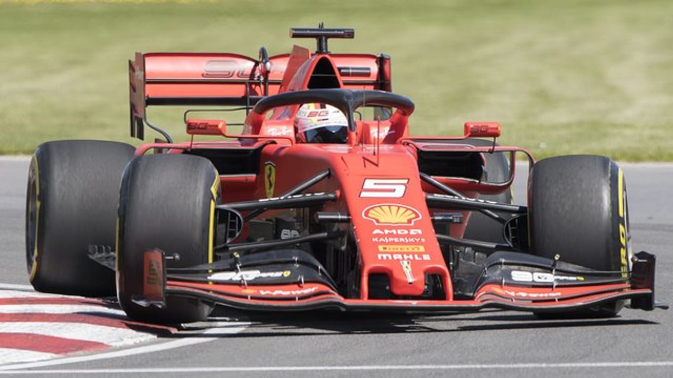 Ferrari-Pilot Sebastian Vettel fuhr beim Training im Kanada auf Platz zwei.