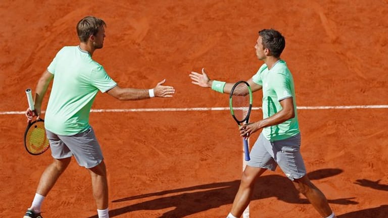 Sorgen bei den French Open für Furore: Kevin Krawietz (l) und Andreas Mies.