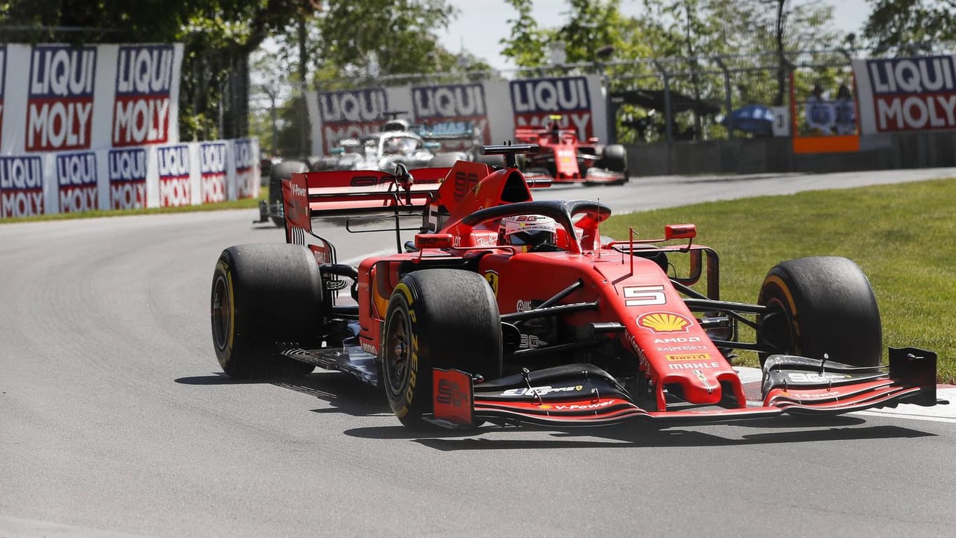 Sebastian Vettel auf der Strecke in Montreal.