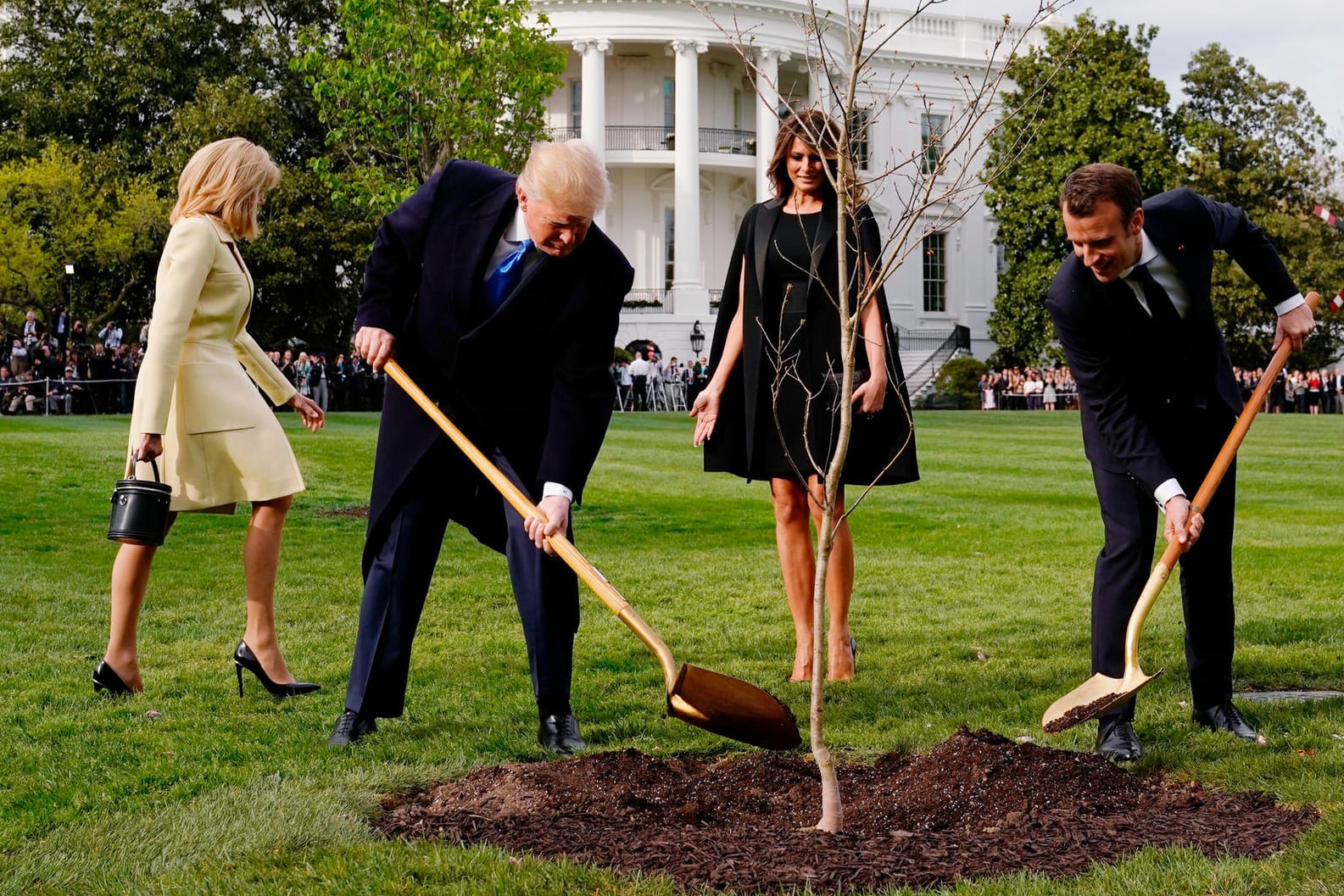 Gemeinsame Gartenarbeit für ein symbolträchtiges